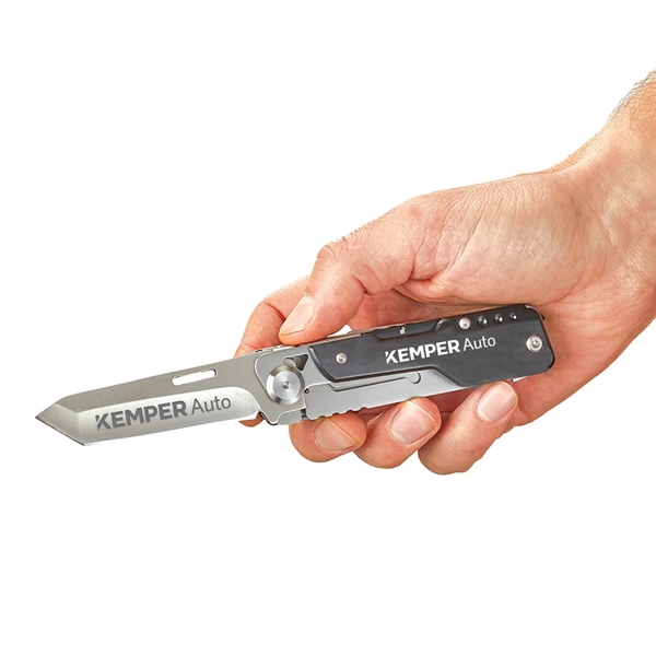 A 2 in 1 scissor knife multi-tool. Also has emergency glass... from ASI 46170 Compass Industries Inc