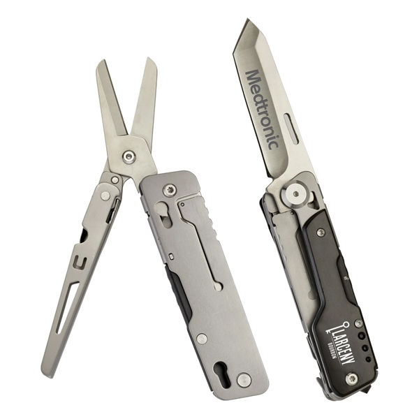 A 2 in 1 scissor knife multi-tool. Also has emergency glass... from ASI 46170 Compass Industries Inc