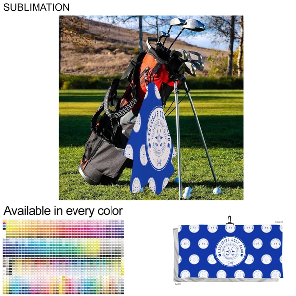 Oversized Golf Towel in Plush, Soft Velour Terry, 30x60, with Black... from ASI 53509 FIEL-Fairdeal Import & Export / FIEL