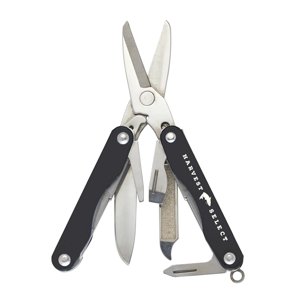 Keychain-sized multi-tool with scissors, 1.5" blade, screwdrivers, ruler, bottle opener, nail... from ASI 46170 Compass Industries Inc