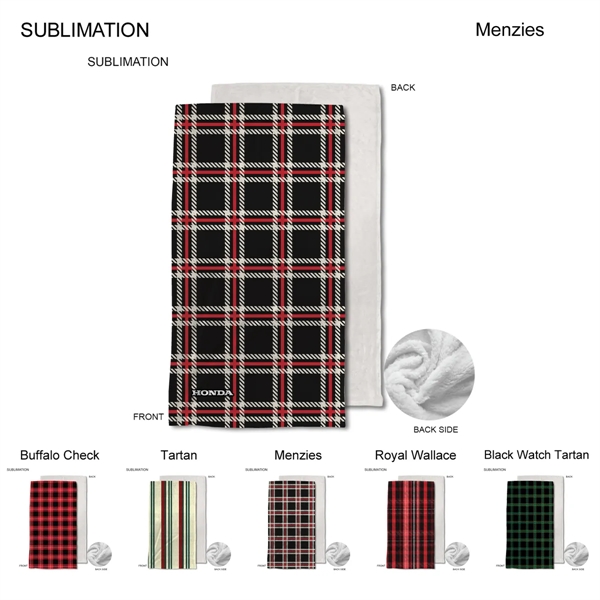 Stock Plaid Design Plush and Cozy Mink flannel Fleece blanket, 30"x60",... from ASI 53509 FIEL-Fairdeal Import & Export / FIEL