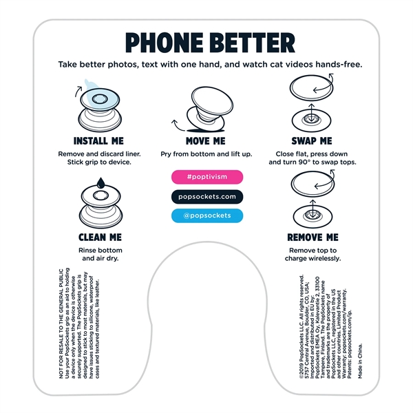 An upgrade to the PopGrip, the PopGrip Chroma comes in trending,... from ASI 62124 iClick, Inc. / iClick®