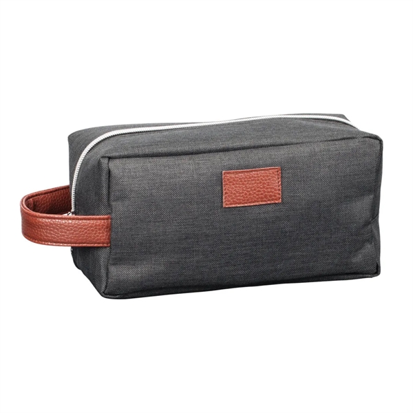 Toiletry / cosmetic bag made from 600D heather fabrication. Perfect for... from ASI 84592 St Regis Group