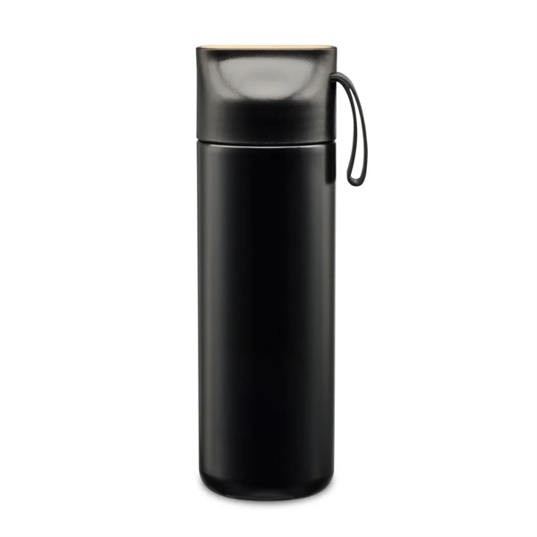 The vacuum-insulated stainless steel Berton Bottle with bamboo accent twist lid... from ASI 84592 St Regis Group