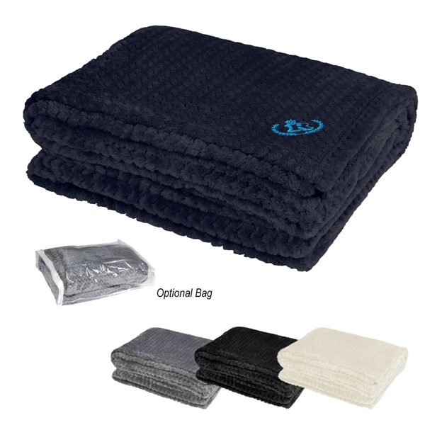 Cozy plush blanket made of 100% polyester and measuring 60" x... from ASI 61125 Hit Promotional Products / Hit®