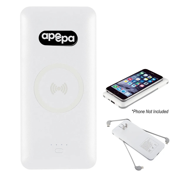 5-in-1 wireless charging power bank with Qi-enabled charging as well as... from ASI 61125 Hit Promotional Products / Hit®