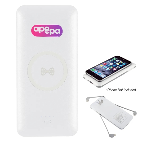 5-in-1 wireless charging power bank with Qi-enabled charging as well as... from ASI 61125 Hit Promotional Products / Hit®