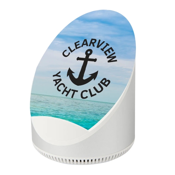 Wireless speaker and Qi-enabled 15W wireless charger with 2200mAh lithium polymer... from ASI 61125 Hit Promotional Products