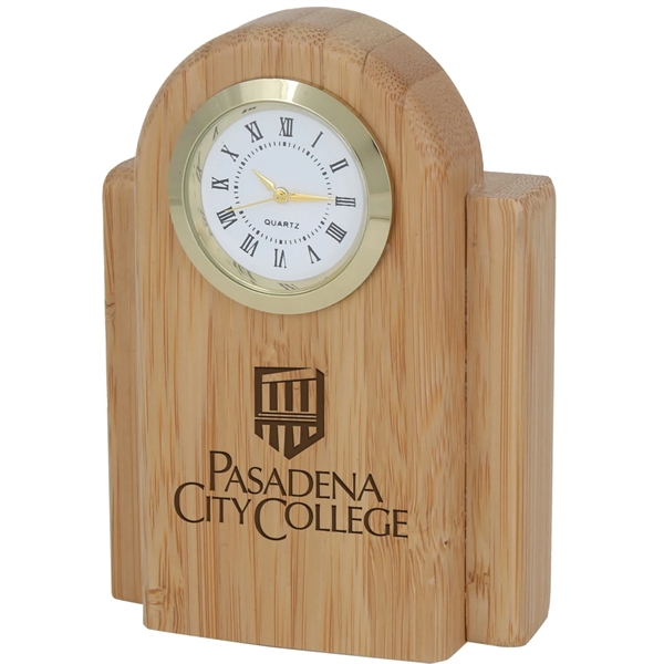 Executive-style large rotary clock w/ gold bezel.... from ASI 46755 Cosmo Promos