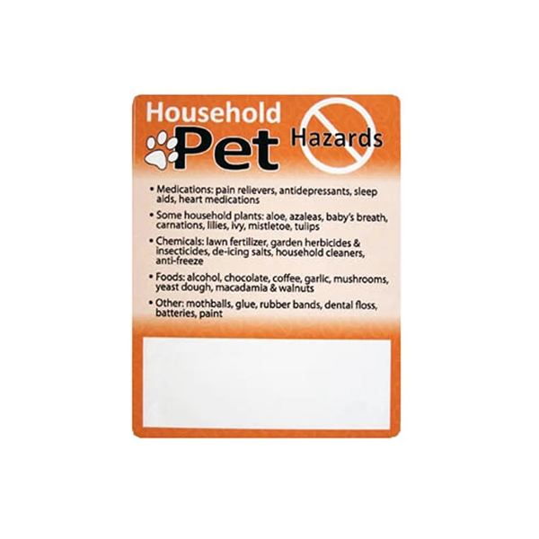 Rectangle shaped 30 mil magnet measuring 3.5" x 4.5", Made in... from ASI 92980 WOV-IN® / Promopet