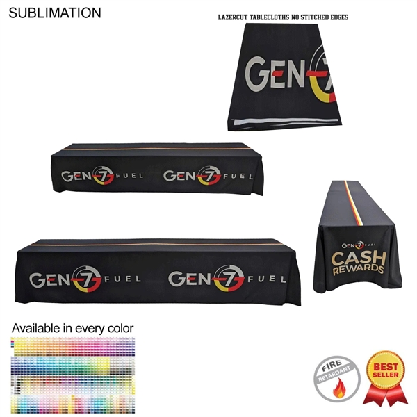 12' LazerCut, 4-Sided Sublimated Tablecloth, Drape Style, Closed Back (on 2... from ASI 53509 FIEL-Fairdeal Import & Export / FIEL