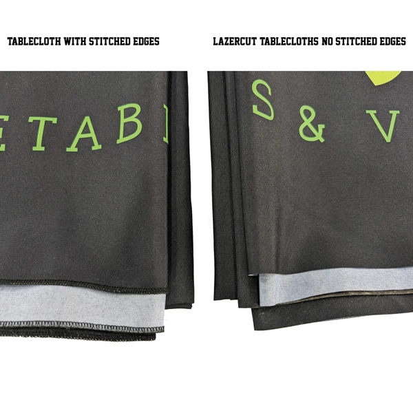 8' LazerCut 3-Sided Premium Sublimated Tablecloth, Drape Style, Open Back... from ASI 53509 FIEL-Fairdeal Import & Export / FIEL