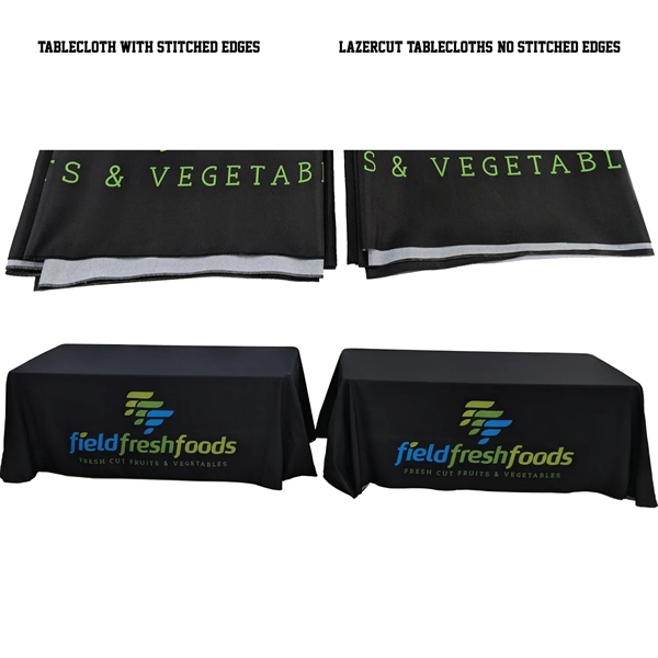 6' LazerCut 4-Sided Sublimated Tablecloth, Drape Style, Closed Back... from ASI 53509 FIEL-Fairdeal Import & Export / FIEL
