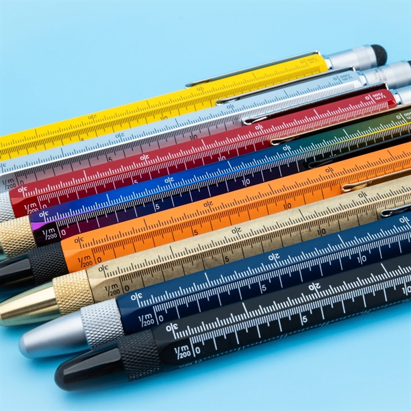 Touchscreen stylus fountain pen with screwdrivers, level , ruler and three... from ASI 98760 Yafa Line, Inc. / MonteVerde® Yafaline