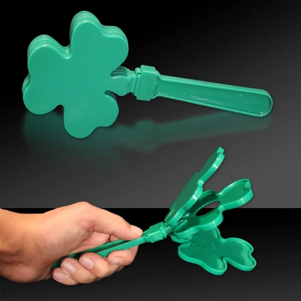 7.5" green shamrock-shaped hand clapper.... from ASI 42016 Brighter Promotions Inc / Chemical Light™