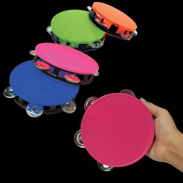 5 1/2" plastic tambourines in assorted colors... from ASI 42016 Brighter Promotions Inc / Chemical Light™