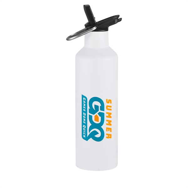 20 oz. double wall stainless steel bottle with leak-proof straw cover... from ASI 90807 Tekweld