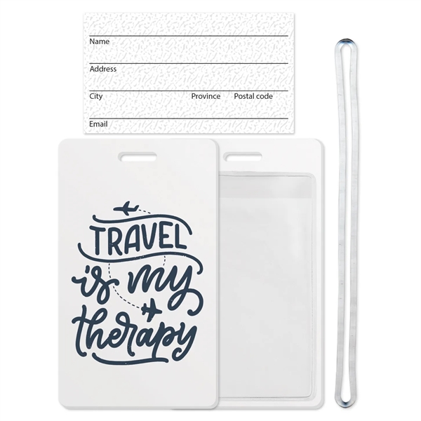 Slip-In Pocket Luggage Tag 40 mil white styrene plastic. One spot... from ASI 87400 ArtechPro / Artech®