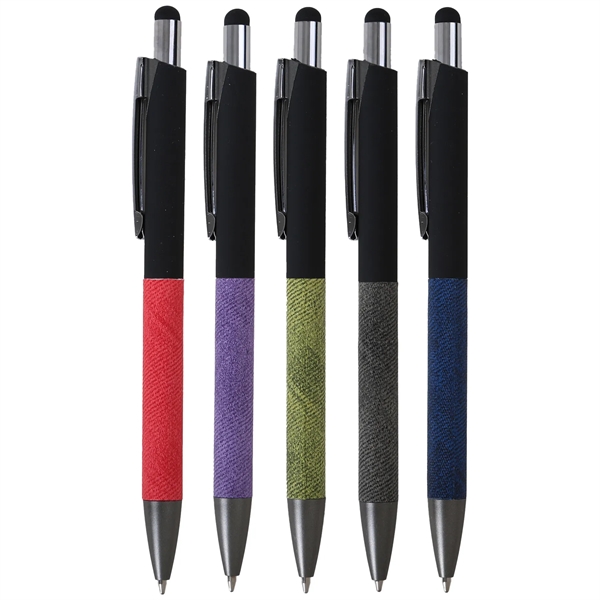EcoMetal Denim Stylus Pen provides sustainable style with recycled materials that... from ASI 61966 HPG / Hub Pen