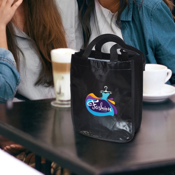 Handy mini-sized 75 GSM non-woven tote bag is perfect for a... from ASI 61966 HPG / Beacon Promotions