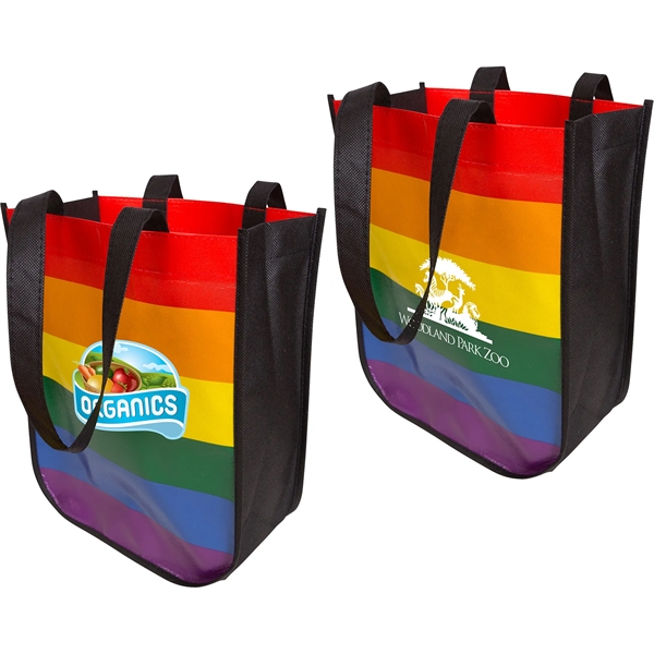 Handy mini-sized 75 GSM non-woven tote bag is perfect for a... from ASI 61966 HPG / Beacon Promotions