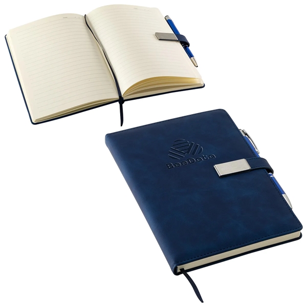 Hardcover Journal with Magnetic Closure & Pen... from ASI 36730 Ariel Premium Supply Inc