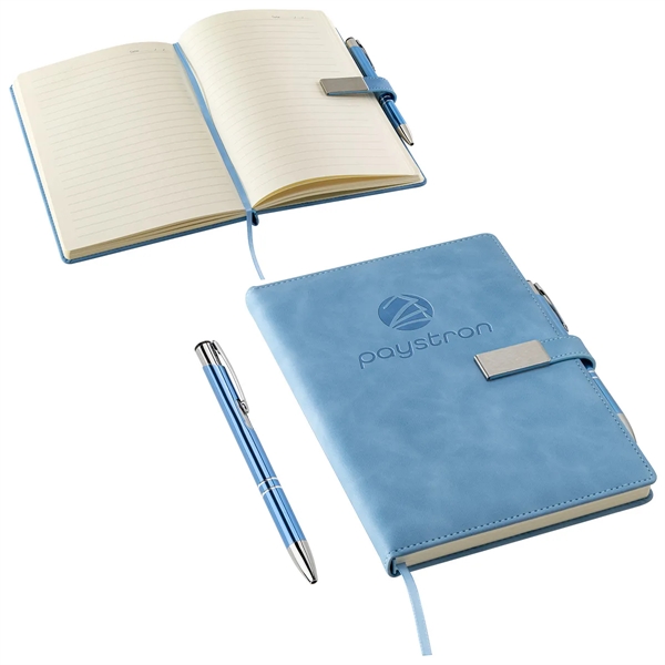 Hardcover Journal with Magnetic Closure & Pen... from ASI 36730 Ariel Premium Supply Inc