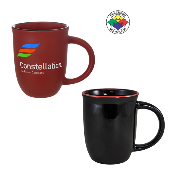 14oz Black Salem Mug with Colored Halo... from ASI 80093 Pyrographics