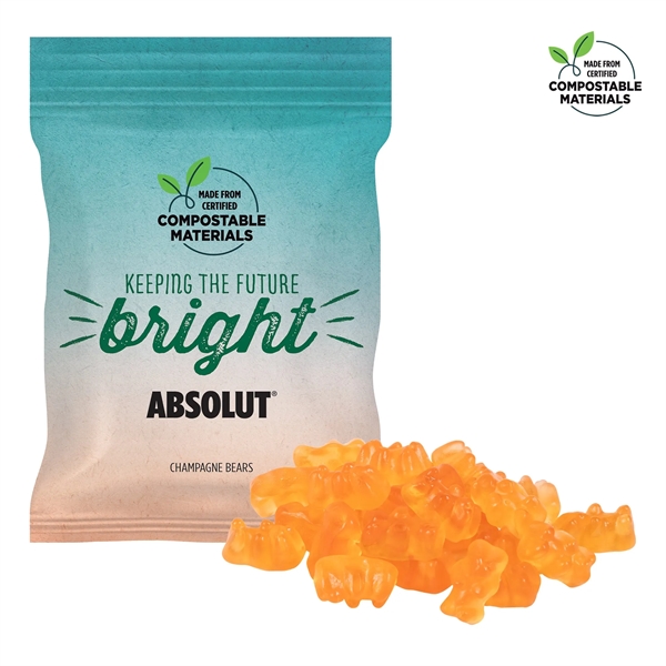 2 oz. full color DigiBag™ with delicious champagne gummy bears!... from ASI 44900 NC Custom (CI/Lanco) / Chocolate Inn
