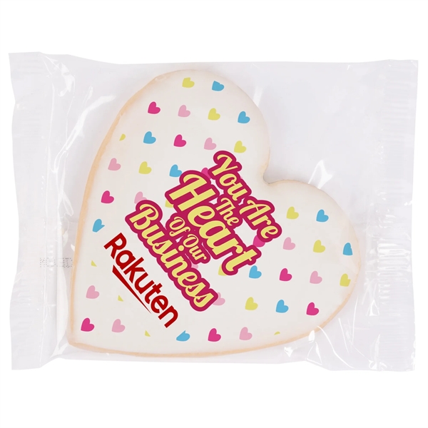 Make a sweet statement with our full-color printed heart cookies!... from ASI 44900 NC Custom (CI/Lanco) / Chocolate Inn