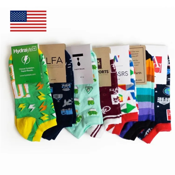 5 day turnaround. Complimentary mockups and design support. Made in USA.... from ASI 88072 Sock Club Enterprises LLC