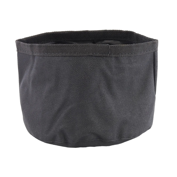 Compact 6" Folding Pet Travel Bowl, polyester Oxford, full-color imprint option.... from ASI 92980 WOV-IN® / Promopet