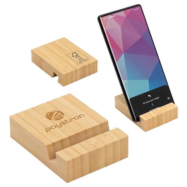 Bamboo Bloc Phone Stand... from ASI 36730 Ariel Premium Supply Inc