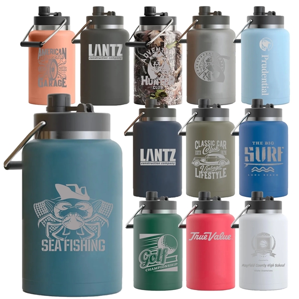 RTIC half gallon insulated stainless steel jug with spill-proof lid, wide... from ASI 74601 Calico