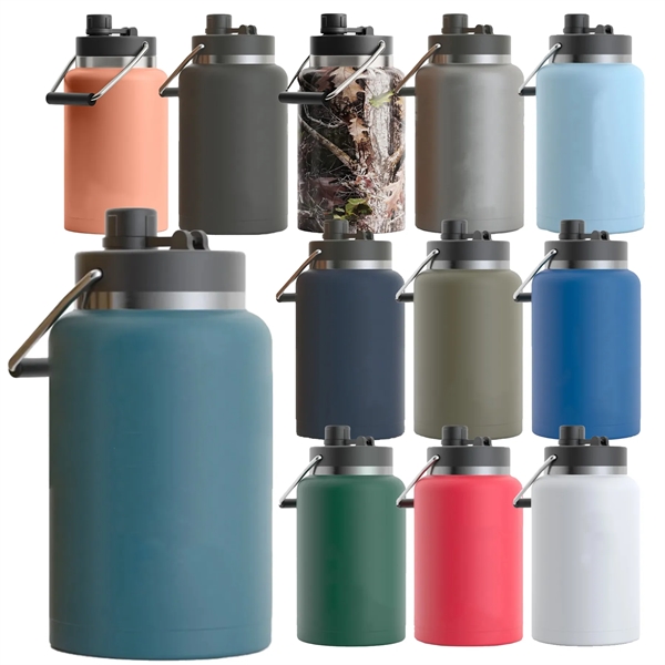 RTIC half gallon insulated stainless steel jug with spill-proof lid, wide... from ASI 74601 Calico