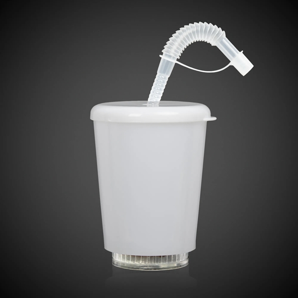 12 oz. plastic cup with lid, straw and light up LED... from ASI 42016 Brighter Promotions Inc / Chemical Light™