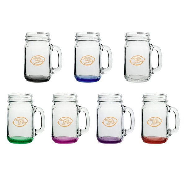 16 oz. mason jar drinking glass with handle.... from ASI 88060 Snugz/USA Inc