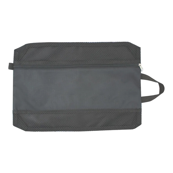Ripstop polyester shoe carrying bag with mesh windows.... from ASI 31517 Admart Products
