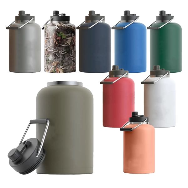 RTIC one gallon insulated stainless steel jug with spill-proof lid, wide... from ASI 74601 Calico