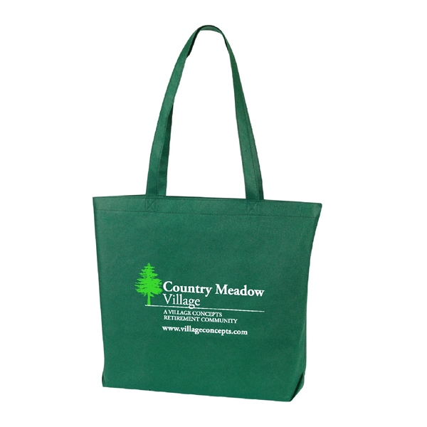 Non-woven shopping tote bag with large capacity, two 28" long shoulder... from ASI 39820 Opusline (Benmex) / Opus Line