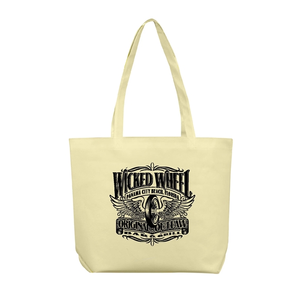 Non-woven shopping tote bag with large capacity, two 28" long shoulder... from ASI 39820 Opusline (Benmex) / Opus Line