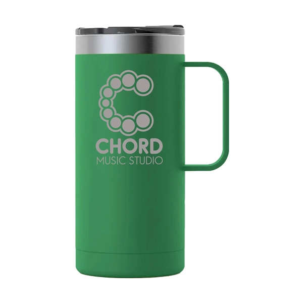 RTIC double-wall stainless steel 16 ounce travel mug with flip-top lid... from ASI 74601 Calico