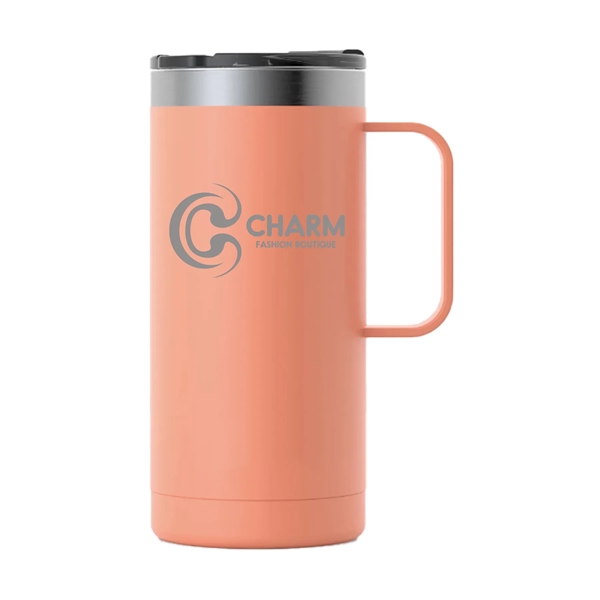 RTIC double-wall stainless steel 16 ounce travel mug with flip-top lid... from ASI 74601 Calico