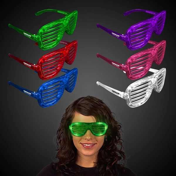 Plastic LED light-up slotted glasses.... from ASI 42016 Brighter Promotions Inc / Chemical Light™