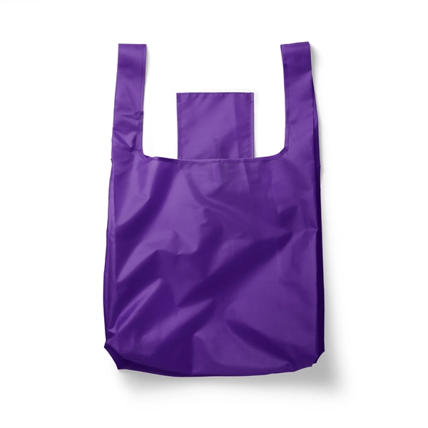 15.5" x 16" 210T polyester foldable t-shirt style tote bag. Assembled... from ASI 30250 AZX Sport USA