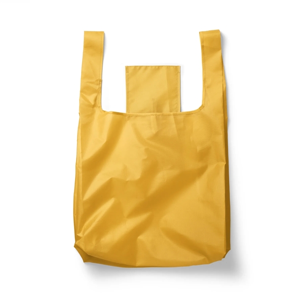 15.5" x 16" 210T polyester foldable t-shirt style tote bag. Assembled... from ASI 30250 AZX Sport USA