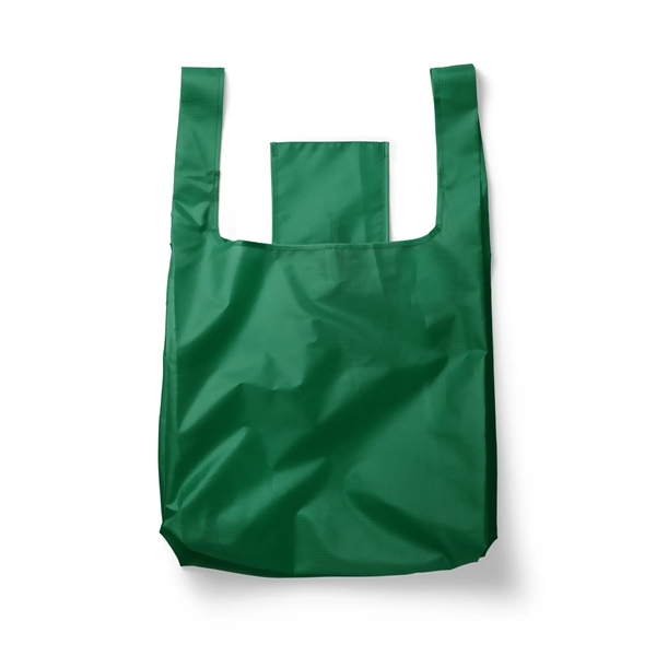 15.5" x 16" 210T polyester foldable t-shirt style tote bag. Assembled... from ASI 30250 AZX Sport USA