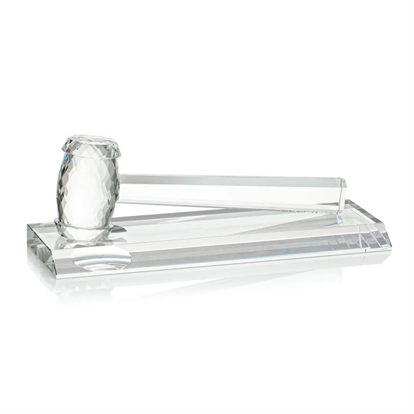 Optical crystal gavel award on a base.... from ASI 84592 St Regis Group / St Regis
