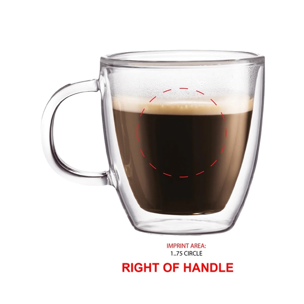 Hand blown double-wall glass Bistro mug keeps your hot drinks hot... from ASI 80060 VisionUSA