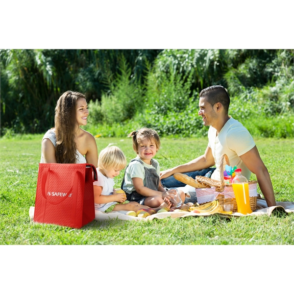 13" x 15" x 10" 90GSM non-woven polypropylene insulated tote with... from ASI 30250 AZX Sport USA